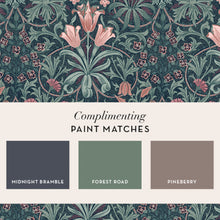 145678 Woodland Weeds Midnight Wallpaper by William Morris at Home