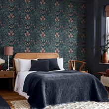 145678 Woodland Weeds Midnight Wallpaper by William Morris at Home