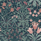 145678 Woodland Weeds Midnight Wallpaper by William Morris at Home