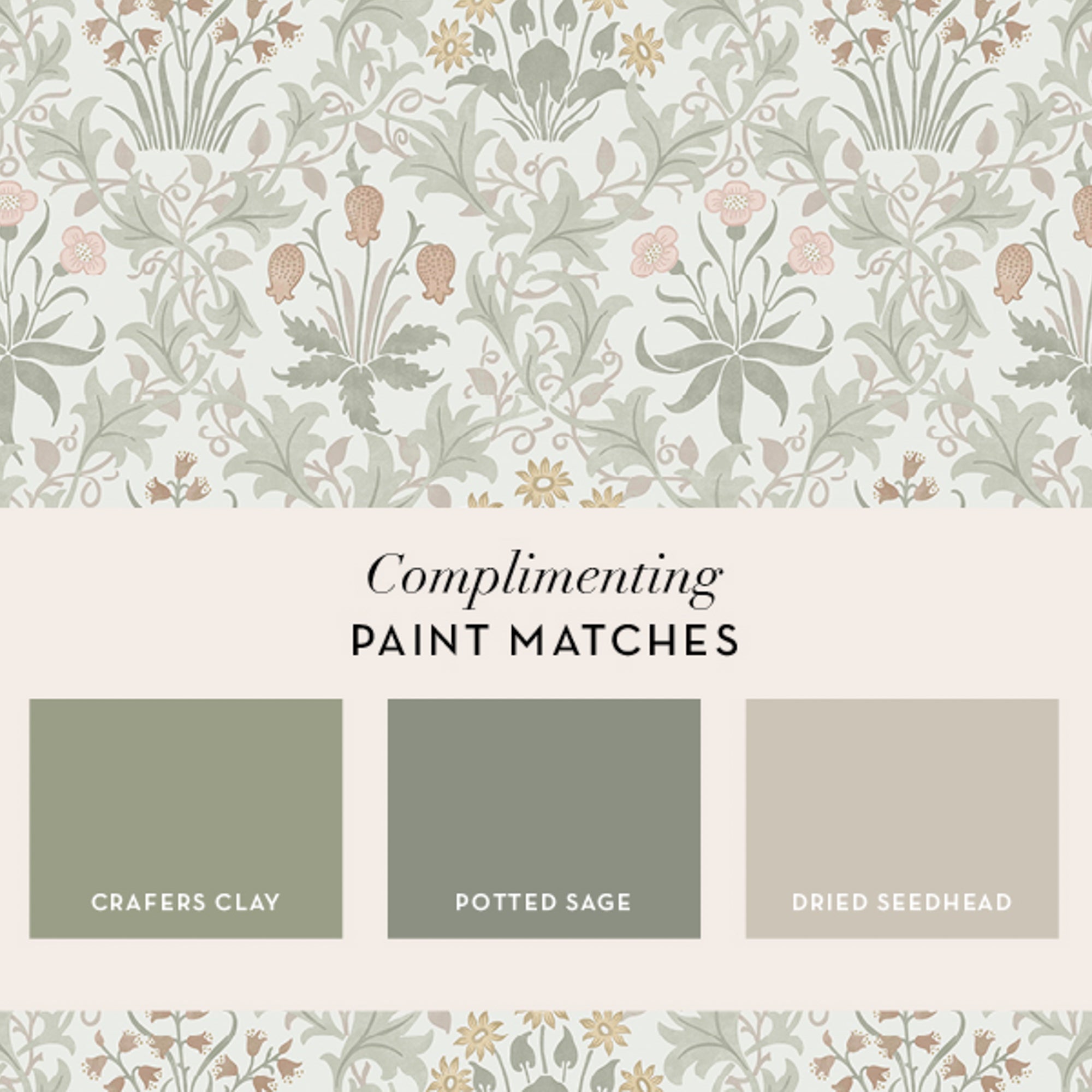 145679 Celandine Spring Peony & Sage Wallpaper by William Morris at Ho