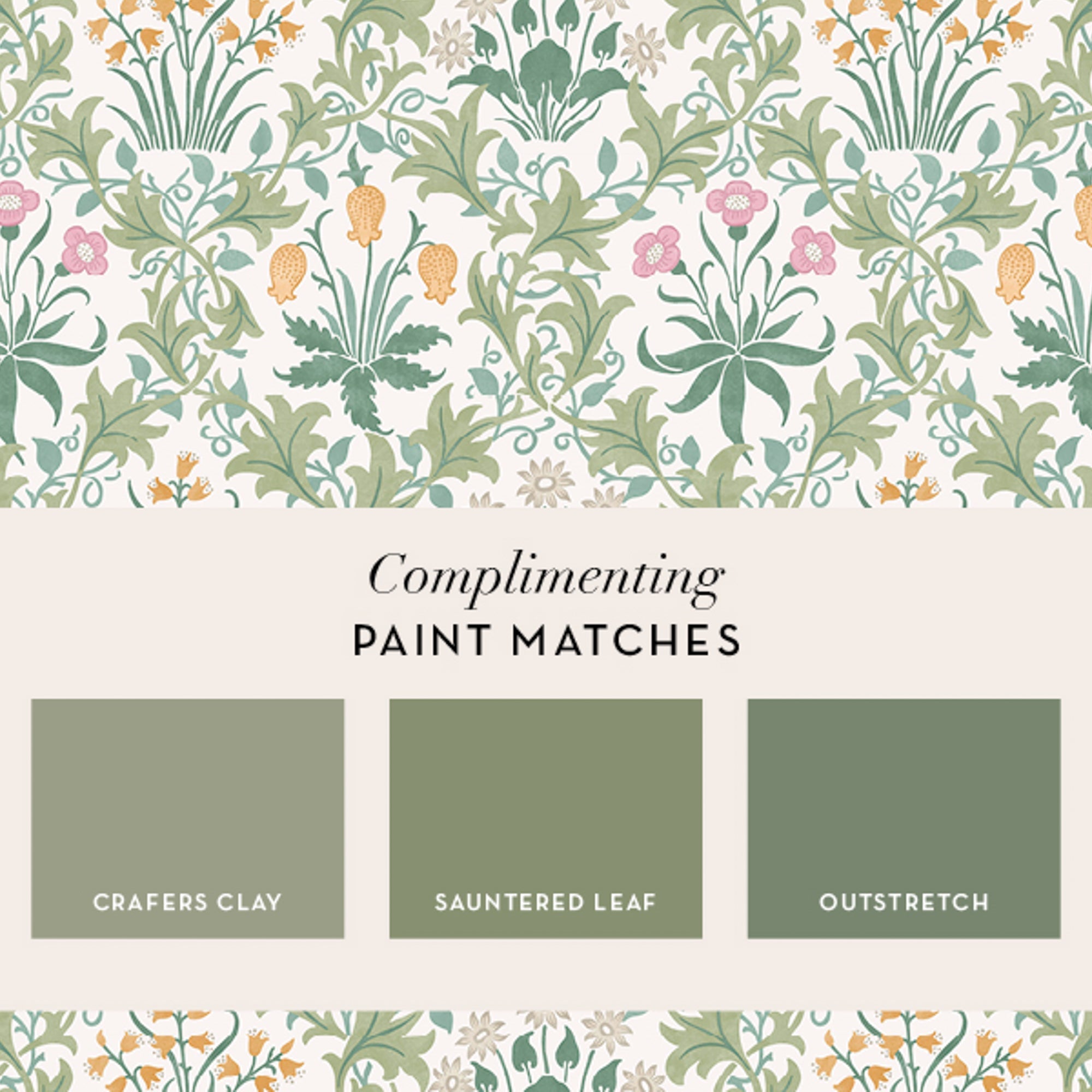 145680 Celandine Spring Garden Wallpaper by William Morris at Home