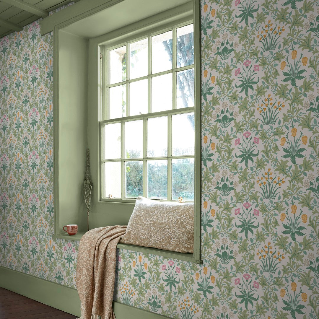 145680 Celandine Spring Garden Wallpaper by William Morris at Home