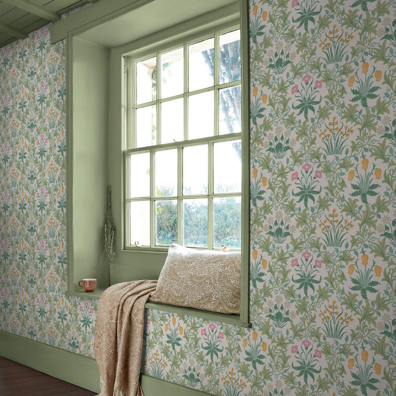 145680 Celandine Spring Garden Wallpaper by William Morris at Home