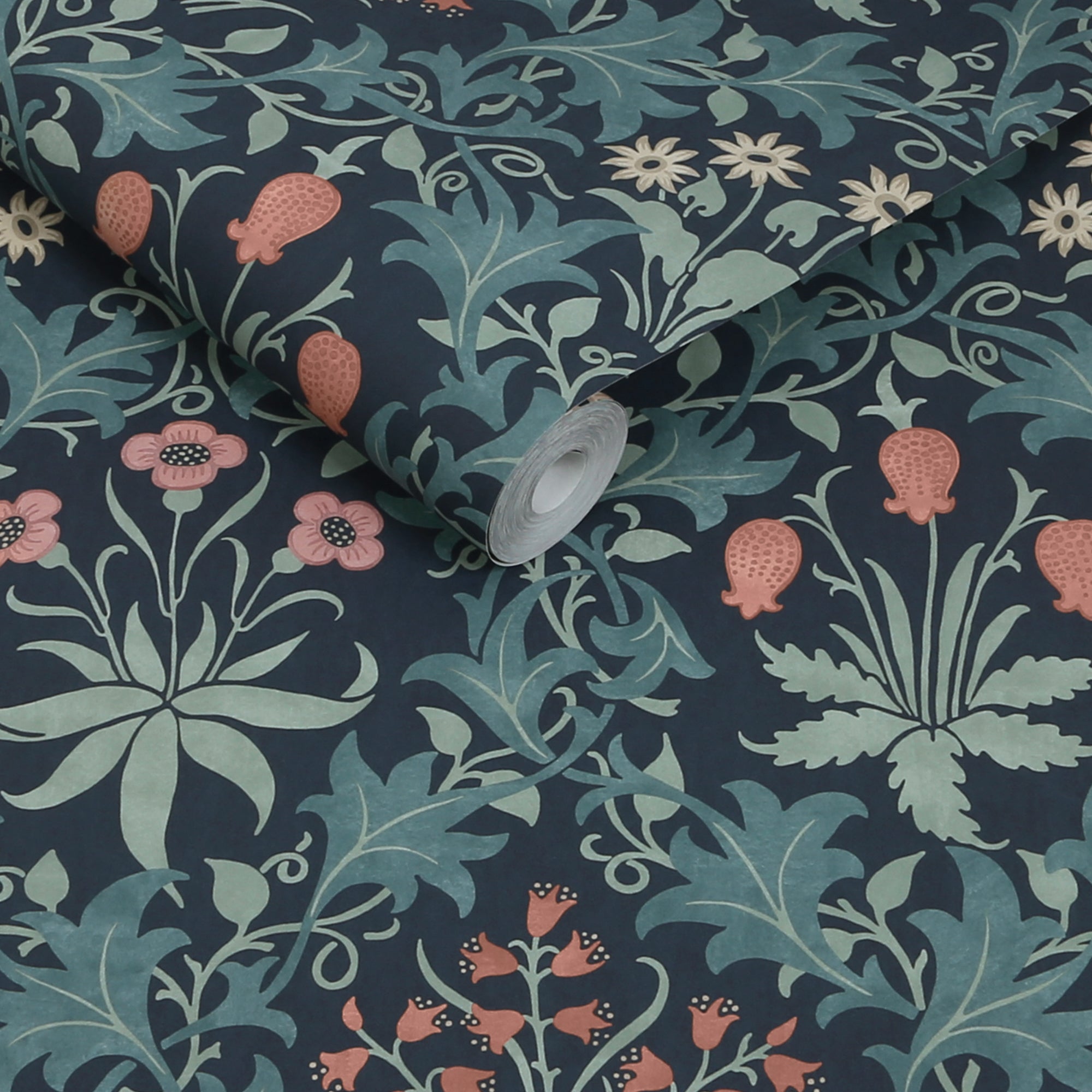145681 Celandine Midnight Wallpaper by William Morris at Home