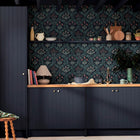 145681 Celandine Midnight Wallpaper by William Morris at Home