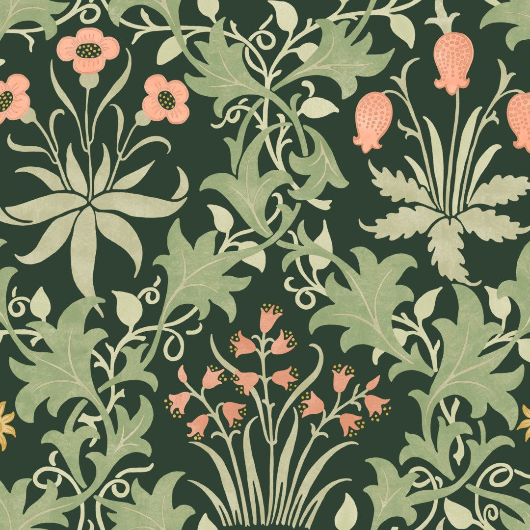 145682 Celandine Forest Wallpaper by William Morris at Home