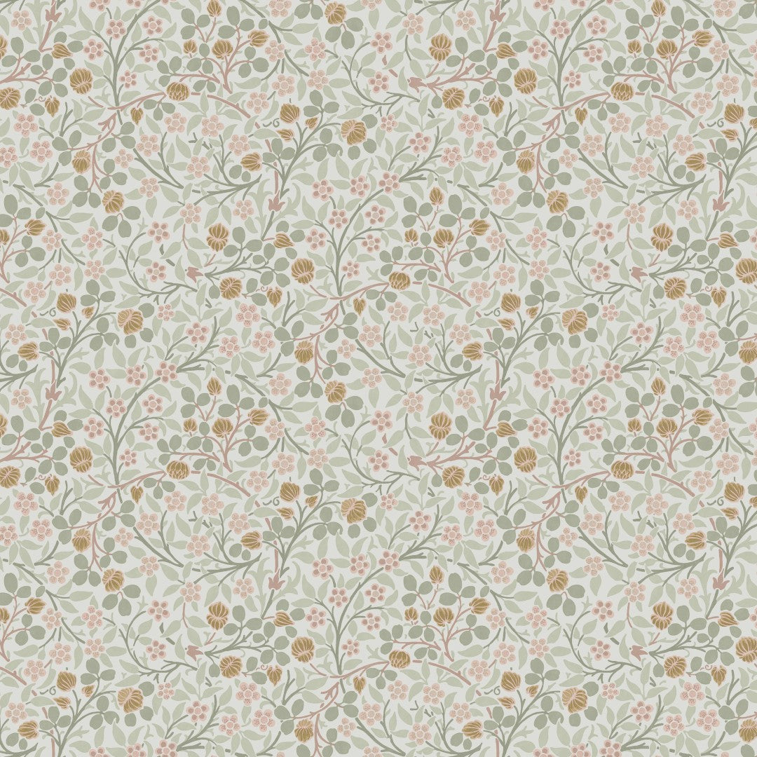 145684 Clover Spring Peony & Sage Wallpaper by William Morris at Home