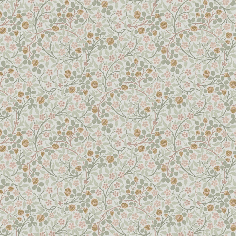 145684 Clover Spring Peony & Sage Wallpaper by William Morris at Home