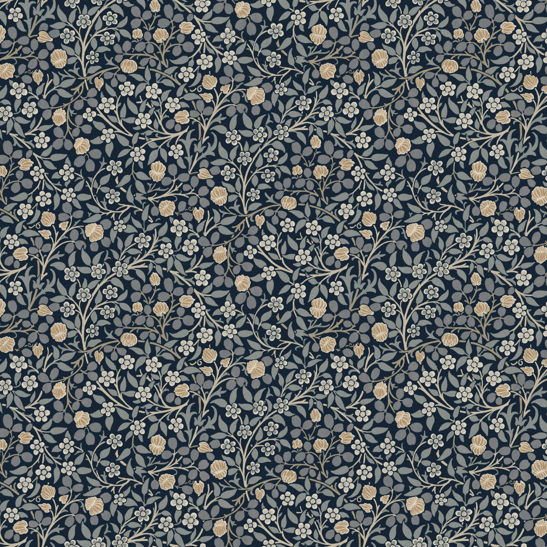 145686 Clover Midnight Wallpaper by William Morris at Home