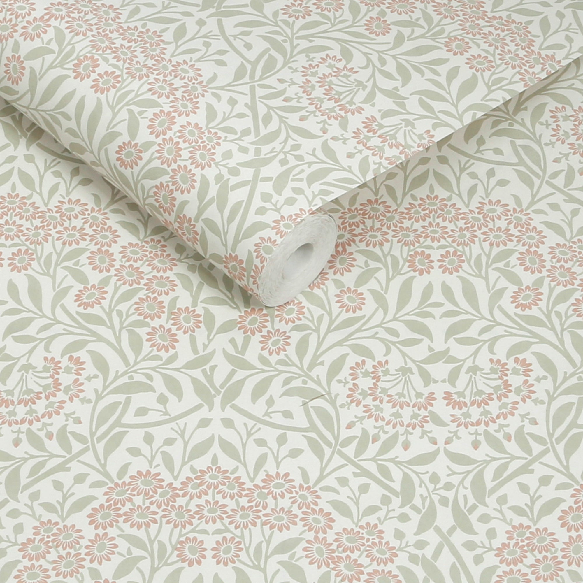 145687 Michaelmas Daisy Peony & Sage Wallpaper by William Morris at Ho