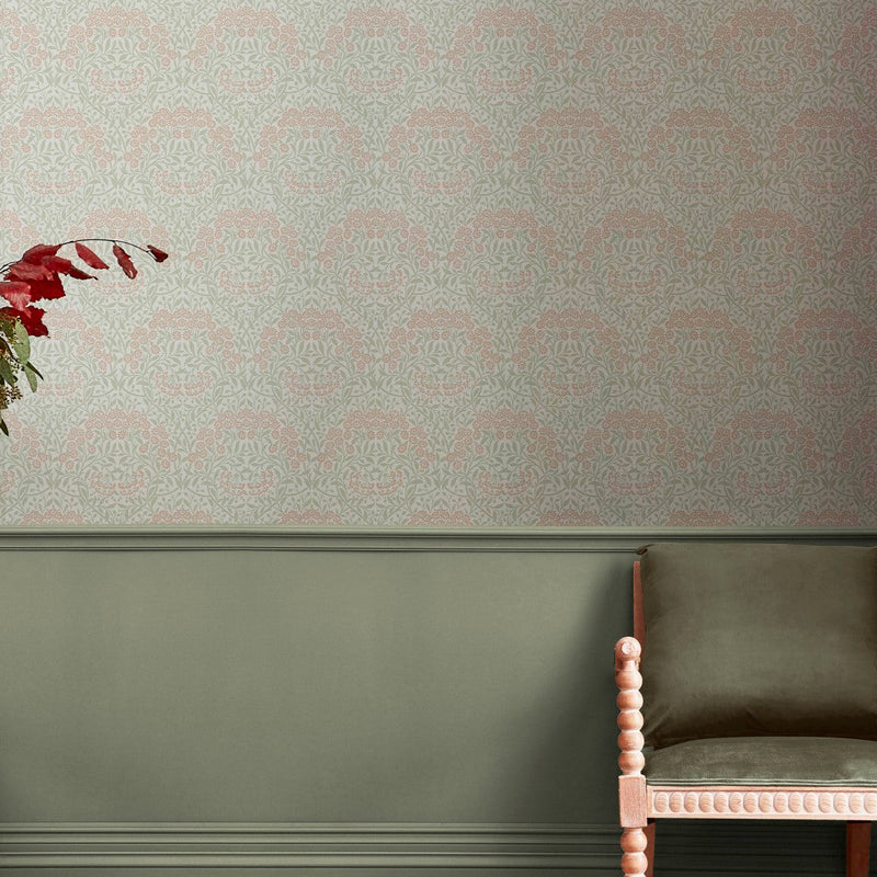 145687 Michaelmas Daisy Peony & Sage Wallpaper by William Morris at Ho