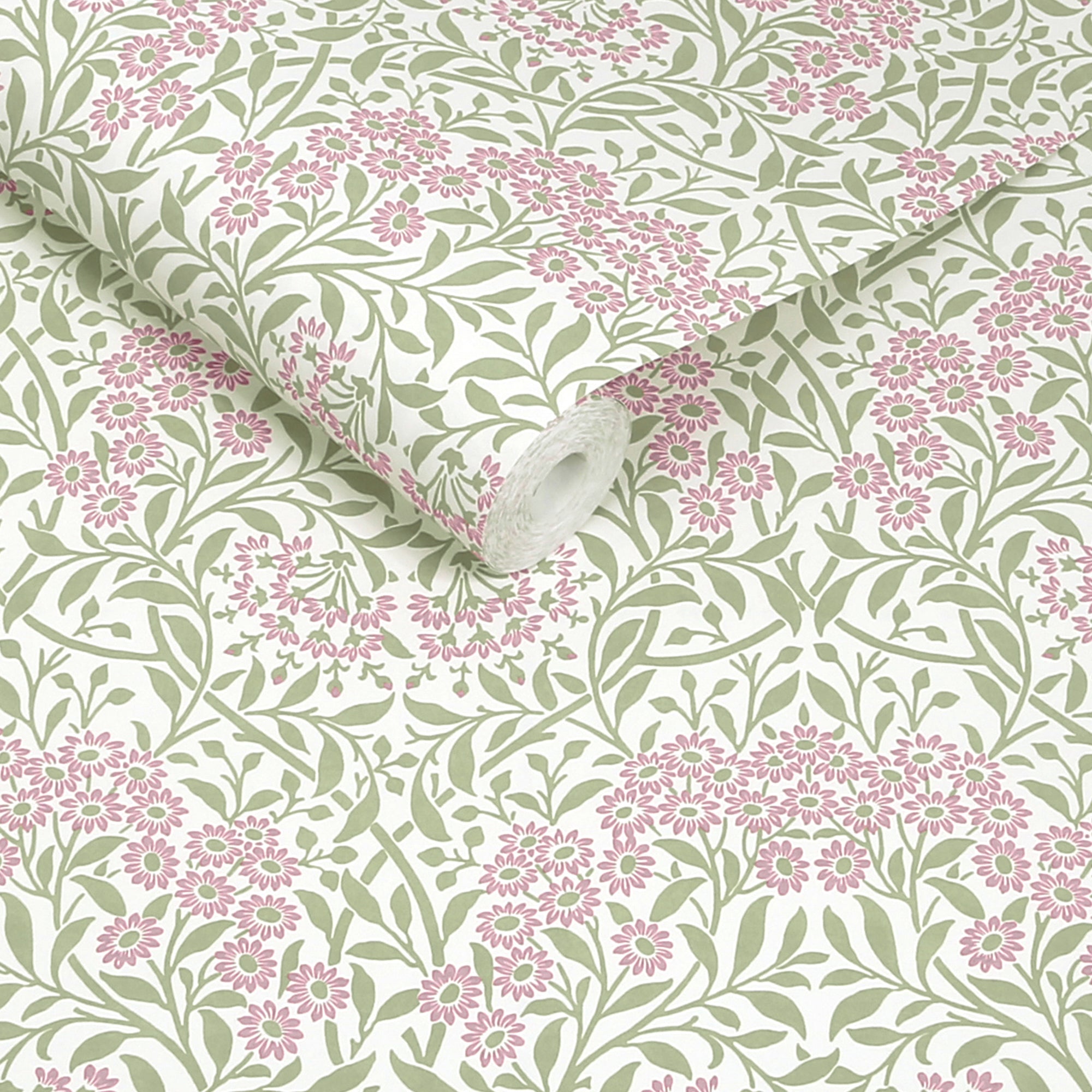 145688 Michaelmas Daisy Pink Cedar Wallpaper by William Morris at Home