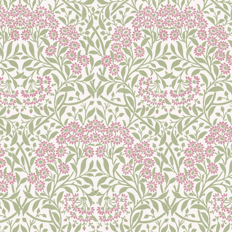 145688 Michaelmas Daisy Pink Cedar Wallpaper by William Morris at Home