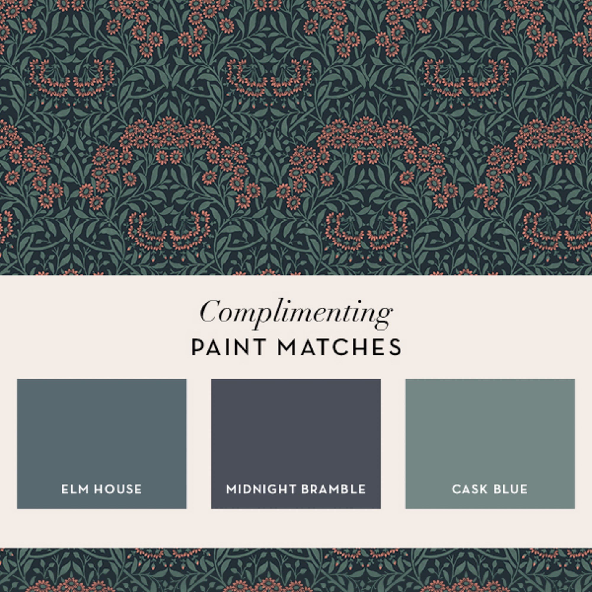 145690 Michaelmas Daisy Midnight Wallpaper by William Morris at Home