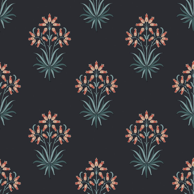 145691 Hyacinth Flower Midnight Wallpaper by William Morris at Home