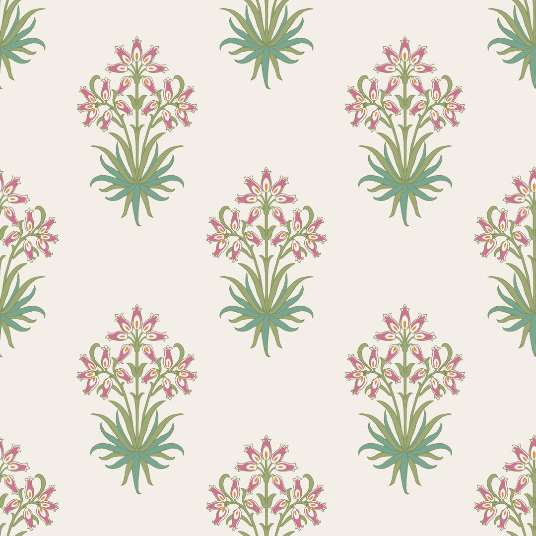 145693 Hyacinth Flower Pink Cedar Wallpaper by William Morris at Home