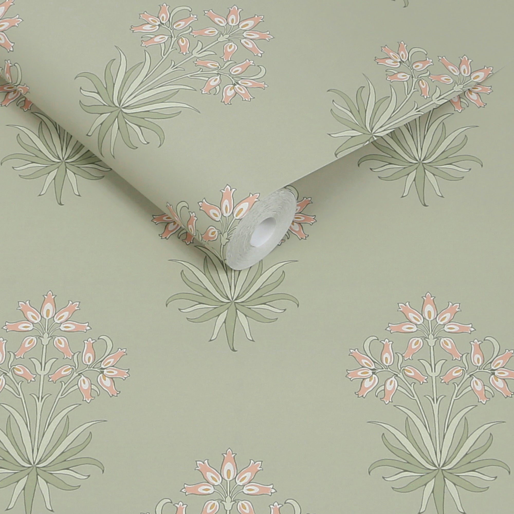 145694 Hyacinth Flower Peony & Sage Wallpaper by William Morris at Hom