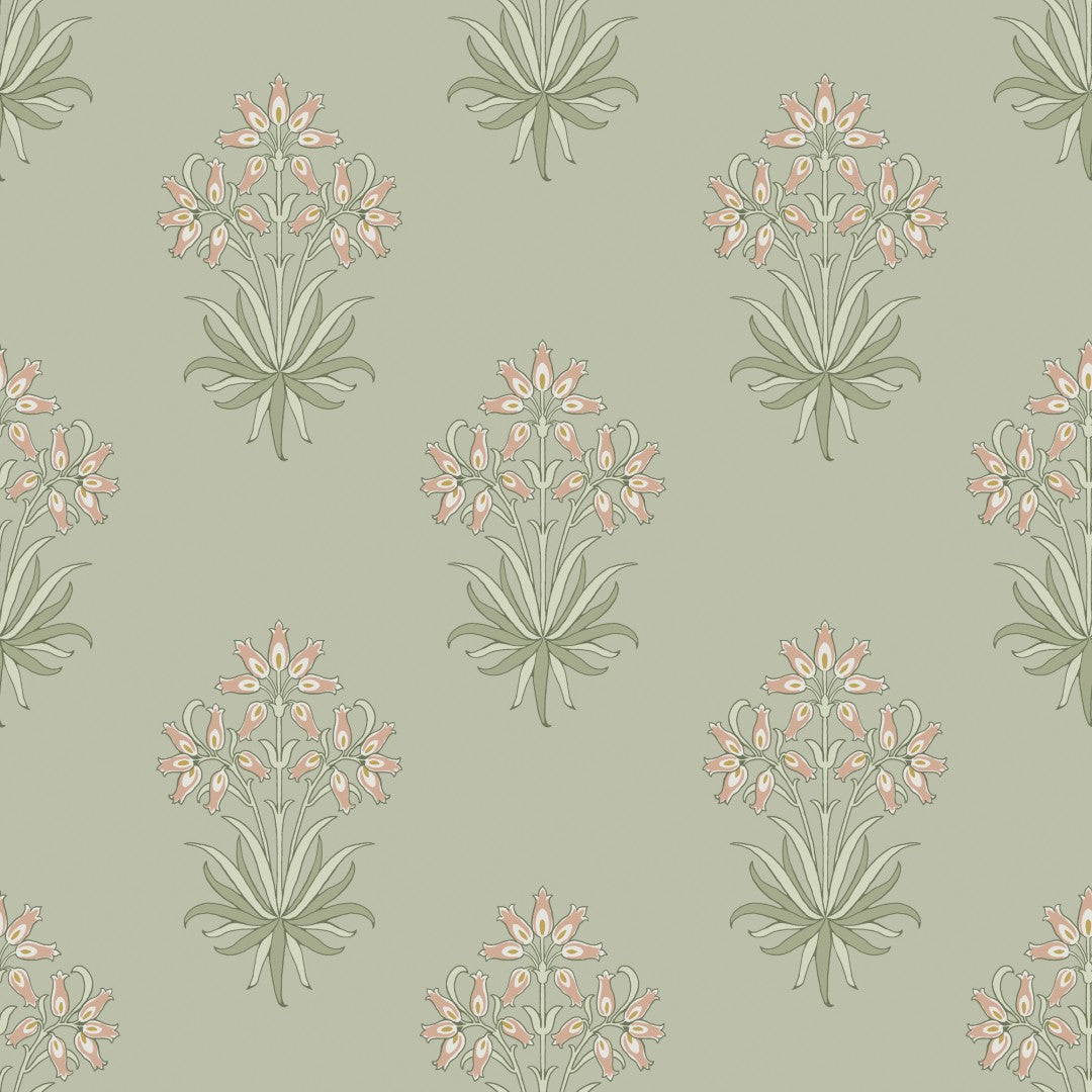 145694 Hyacinth Flower Peony & Sage Wallpaper by William Morris at Hom