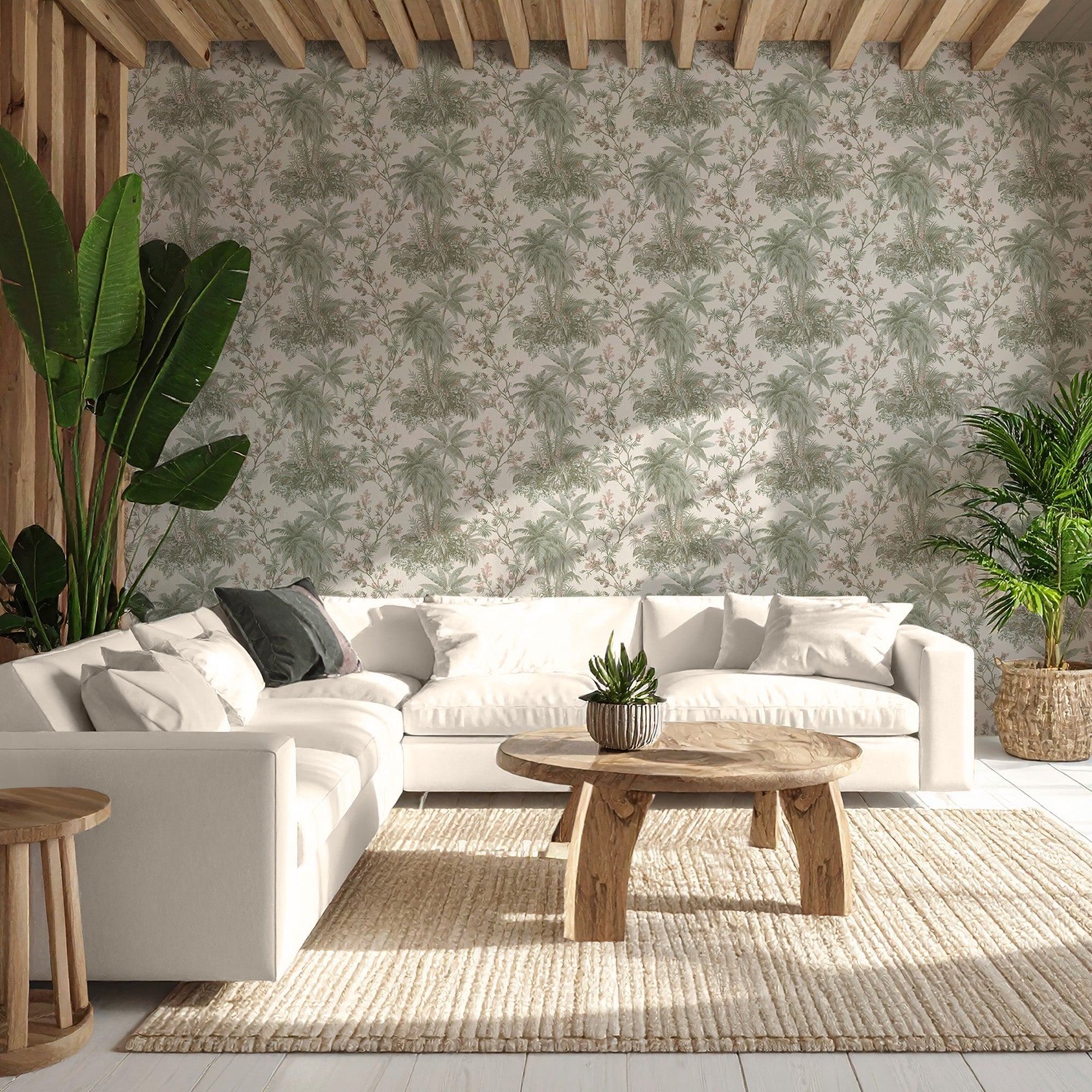 145699 Bali Sage & Rose Wallpaper by Boutique