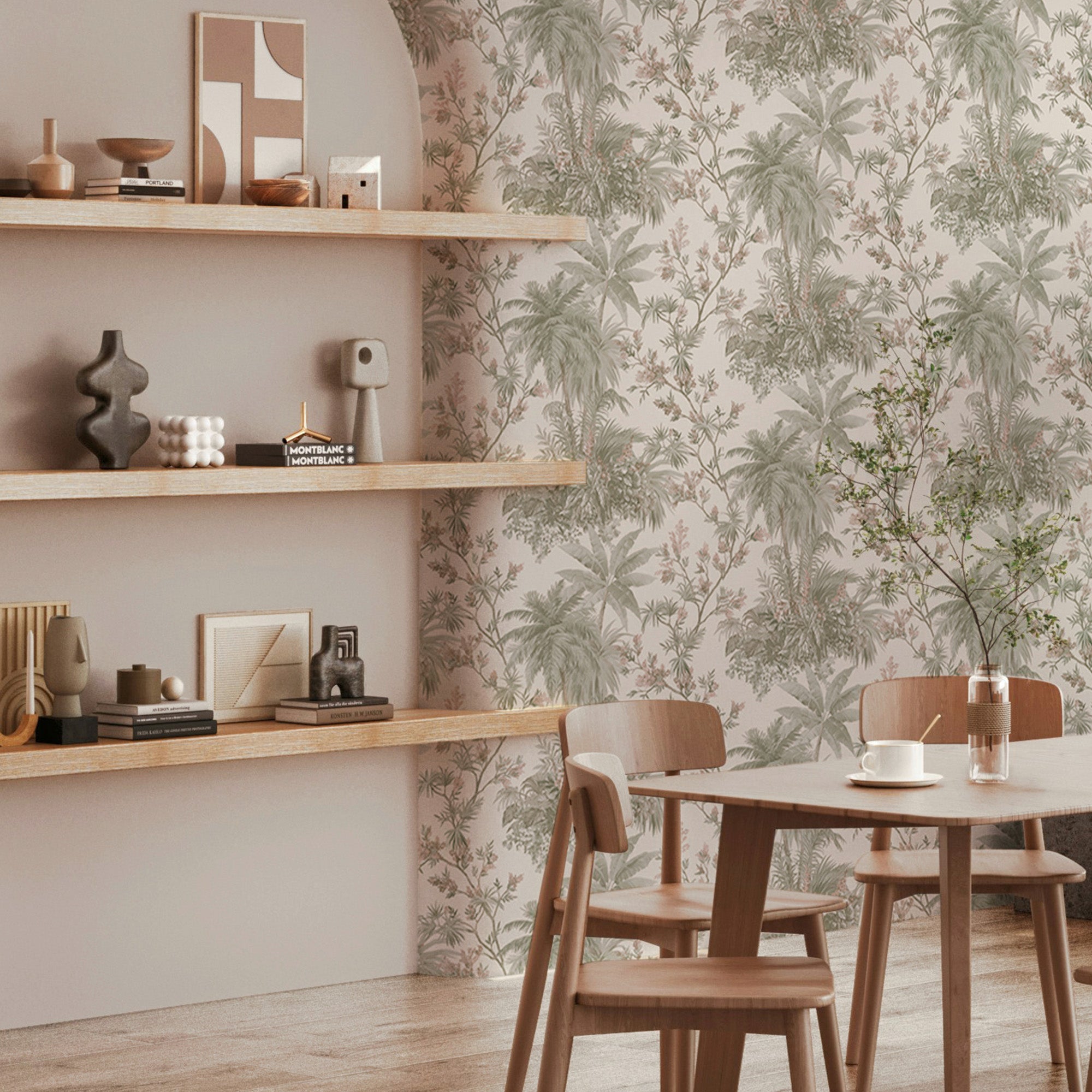 145699 Bali Sage & Rose Wallpaper by Boutique