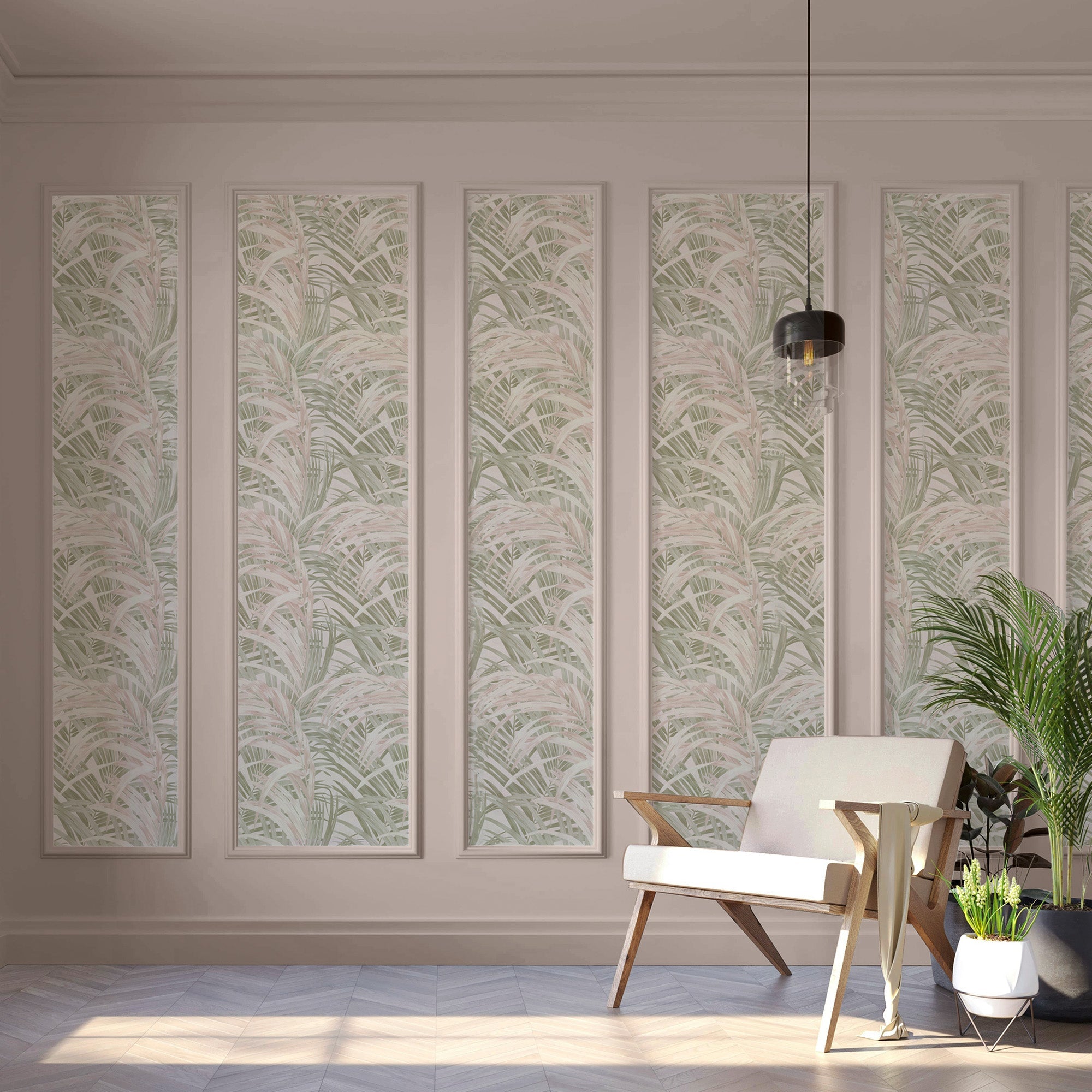 145704 Congo Sage & Rose Wallpaper by Boutique