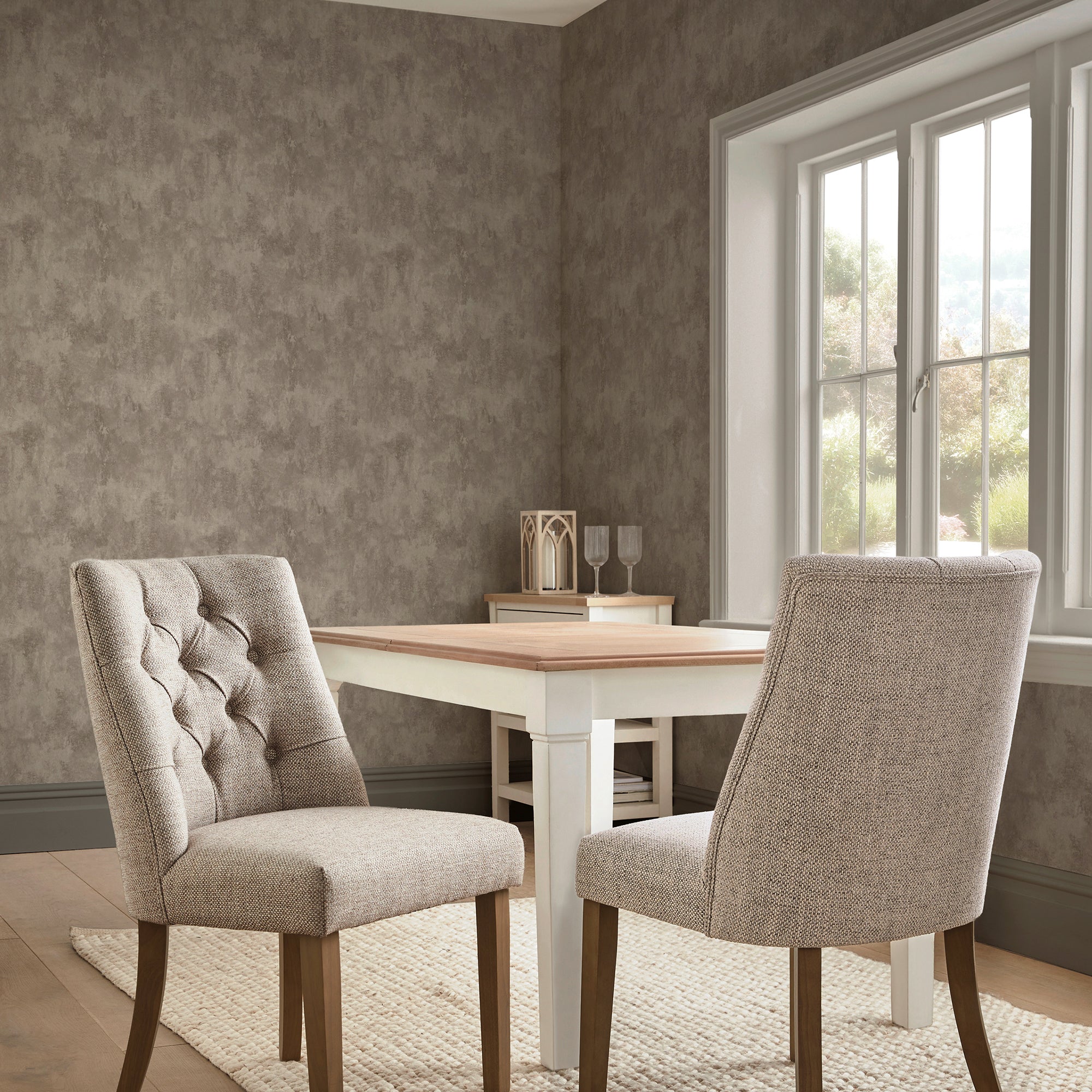 145901 Luxe Aurora Putty Wallpaper by Next