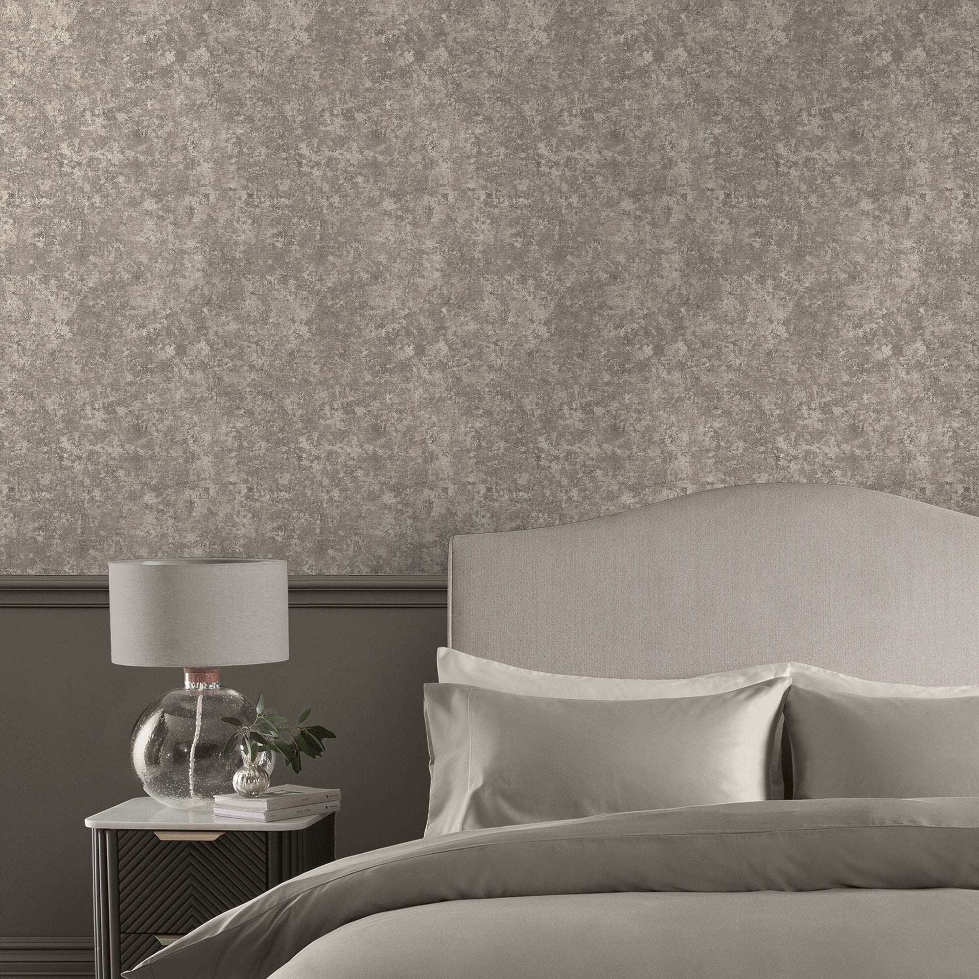 145903 Luxe Allessia Taupe Wallpaper by Next