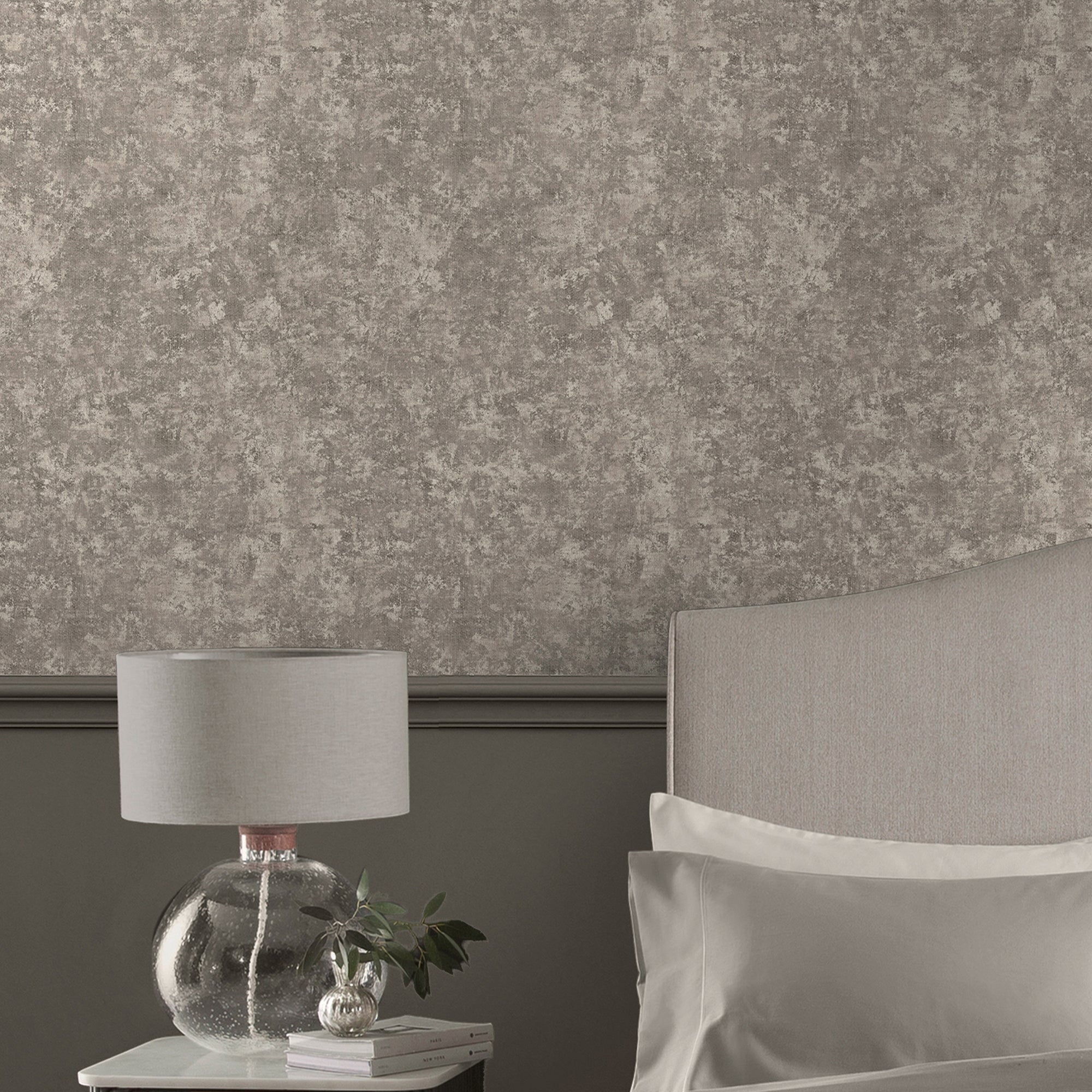 145903 Luxe Allessia Taupe Wallpaper by Next