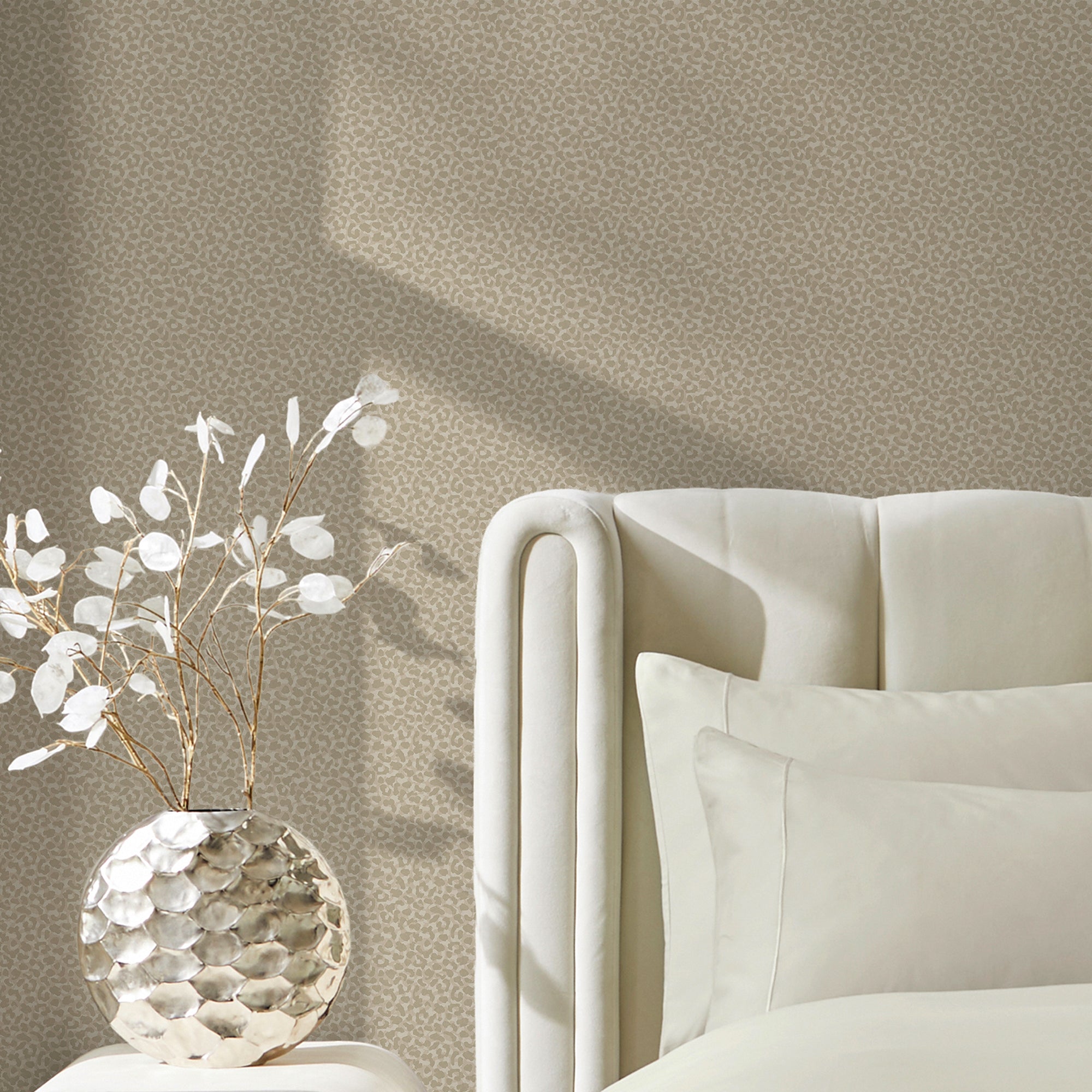 145906 Luxe Leopard Natural Wallpaper by Next