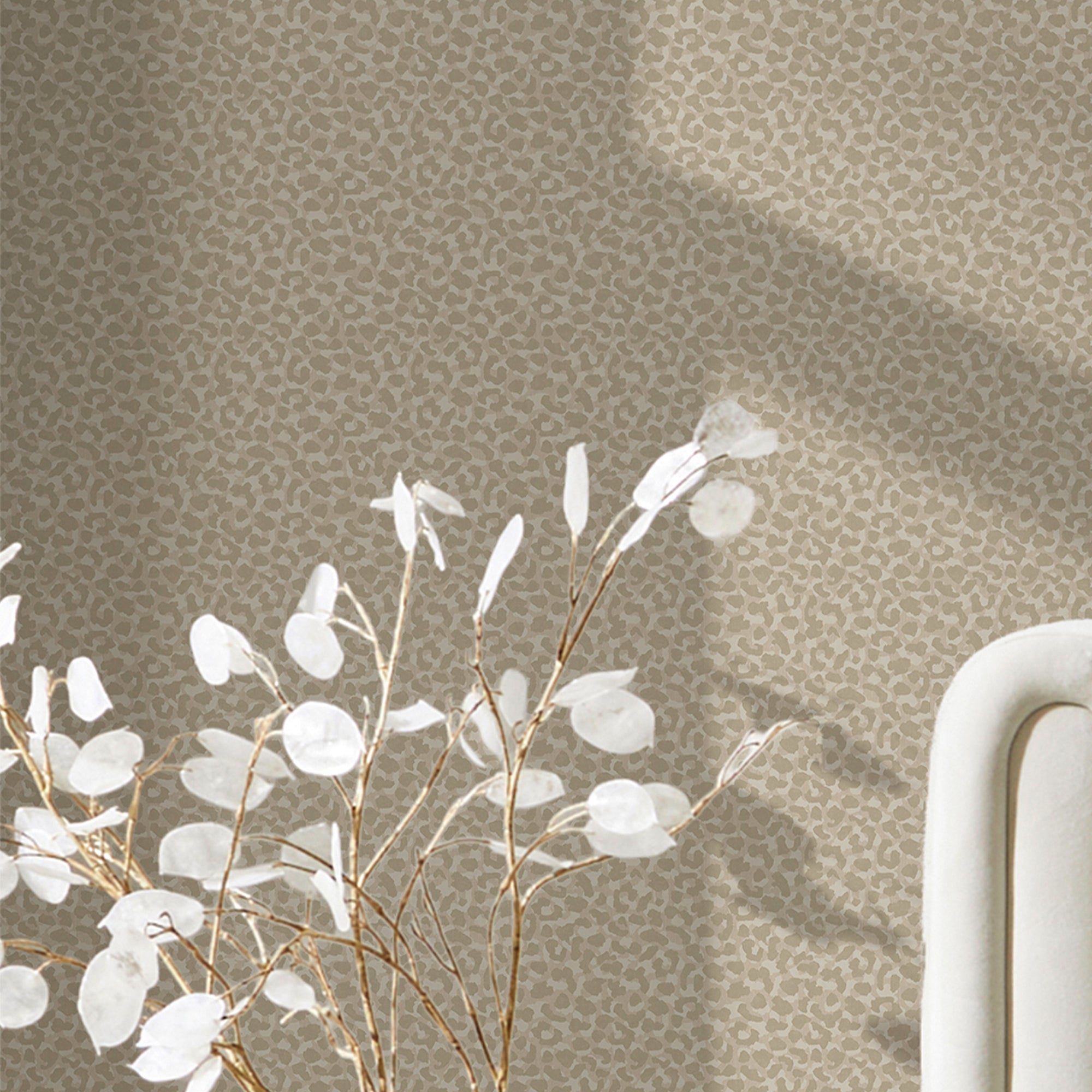 145906 Luxe Leopard Natural Wallpaper by Next