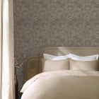 145911 Luxe Palmetta Putty Wallpaper by Next