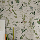 146830 Wild Floral Langham White Langham Whiite Wallpaper by Sophie Allport