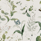 146830 Wild Floral Langham White Langham Whiite Wallpaper by Sophie Allport