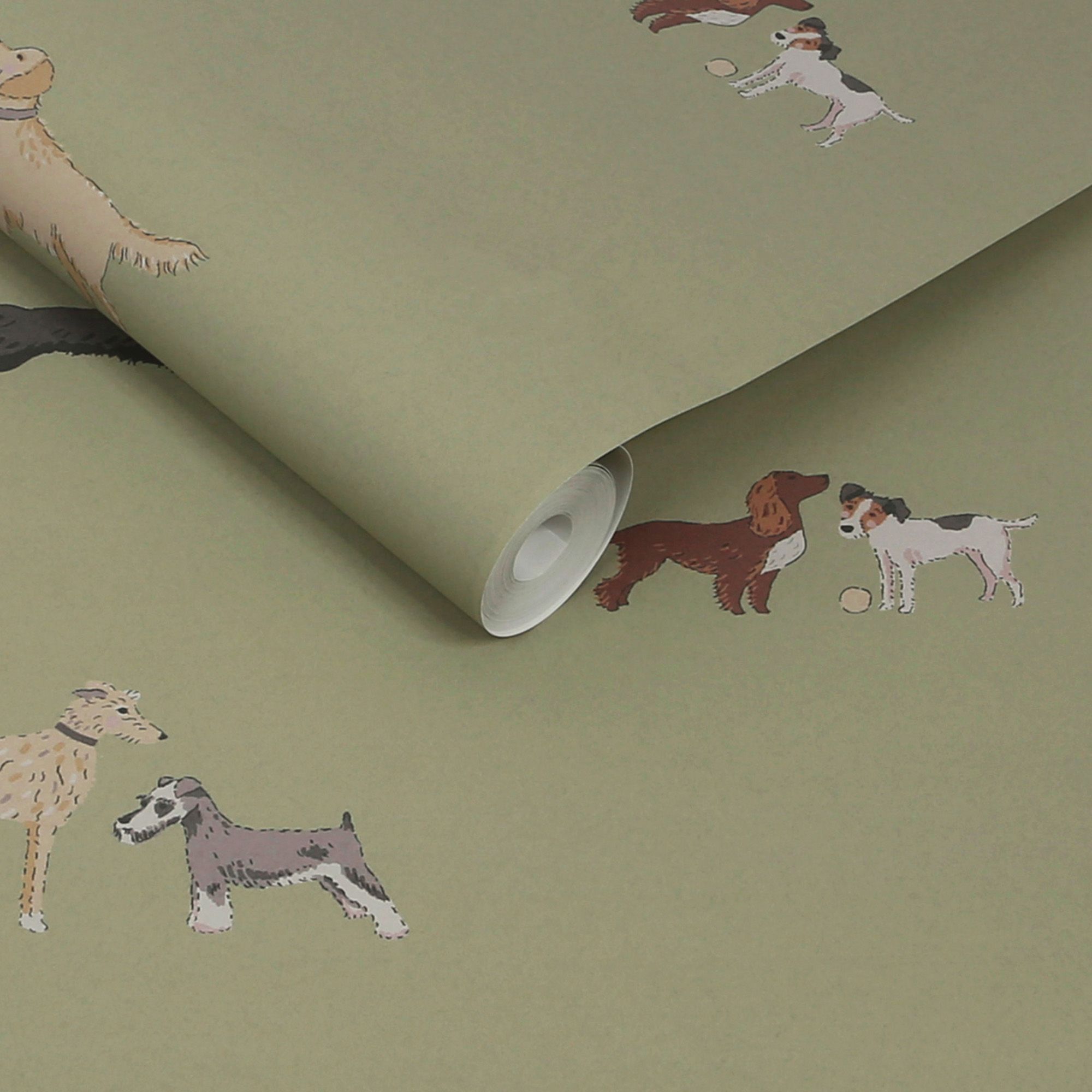 146831 Doggy Daycare Mossbank Green Wallpaper by Sophie Allport