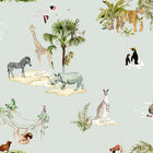 146833 Animals of the World Misty Blue Wallpaper by Sophie Allport