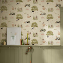 146834 Farm Friends Hambleton Sage Wallpaper by Sophie Allport