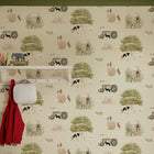 146834 Farm Friends Hambleton Sage Wallpaper by Sophie Allport