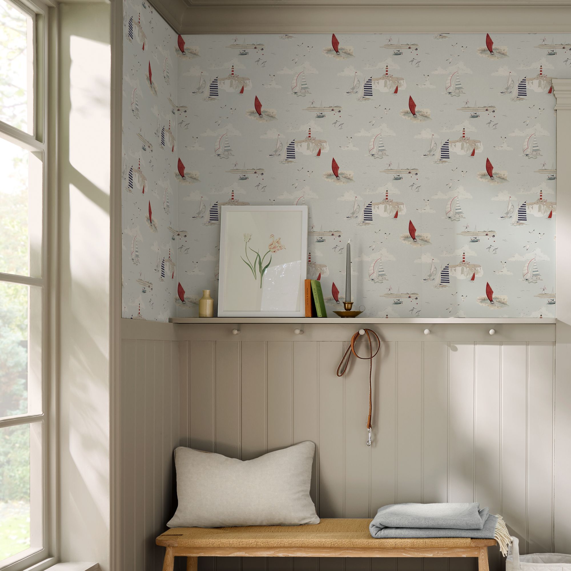 146835 Coastal Boats Cottesmore Sky Wallpaper by Sophie Allport