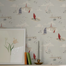 146835 Coastal Boats Cottesmore Sky Wallpaper by Sophie Allport