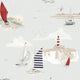 Coastal Boats Cottesmore Sky Sophie Allport SS26 Wallpaper by Sophie Allport