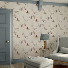 146836 Coastal Boats Langham White Wallpaper by Sophie Allport
