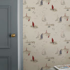 146836 Coastal Boats Langham White Wallpaper by Sophie Allport