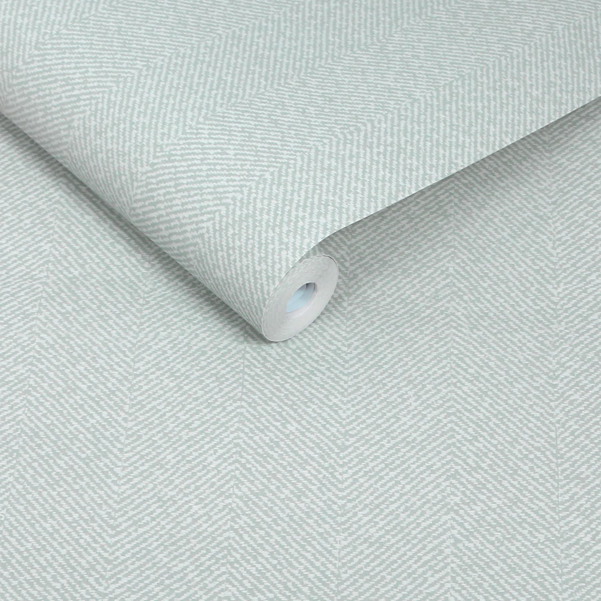 146838 Herringbone Texture Morning Fog Wallpaper by Sophie Allport