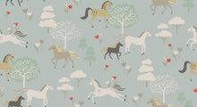 146840 Forest Ponies Witham Blue Wallpaper by Sophie Allport
