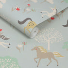 146840 Forest Ponies Witham Blue Wallpaper by Sophie Allport