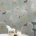 146840 Forest Ponies Witham Blue Wallpaper by Sophie Allport