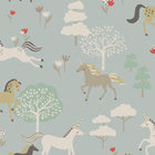 146840 Forest Ponies Witham Blue Wallpaper by Sophie Allport