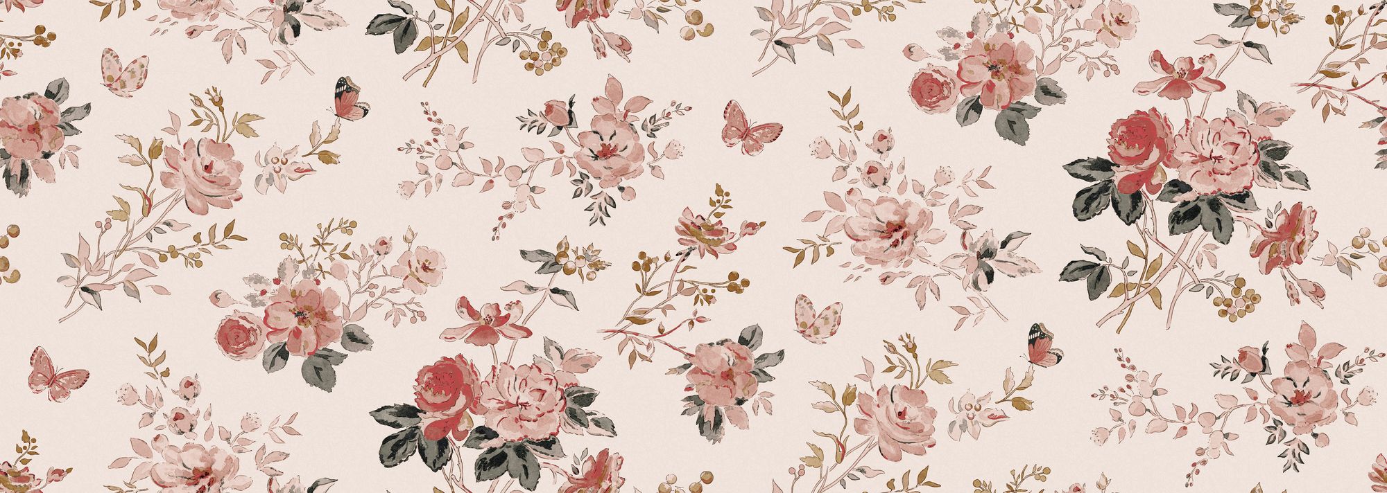 146842 Vintage Rose Chalk Blush Wallpaper by Sophie Allport