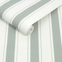 146843 Oundle Stripe Morning Fog Wallpaper by Sophie Allport