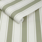 146844 Oundle Stripe Mossbank Green Wallpaper by Sophie Allport